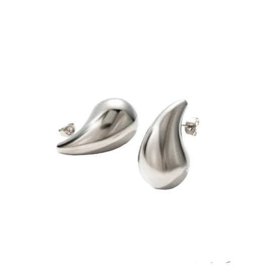 Aretes gotas plateada Talla L