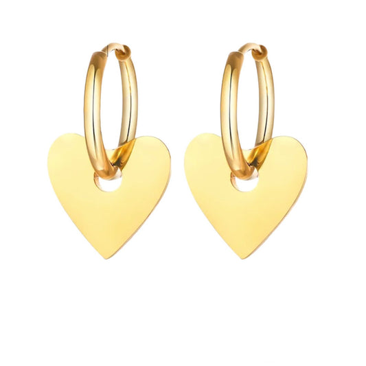 Aretes Golden Heart