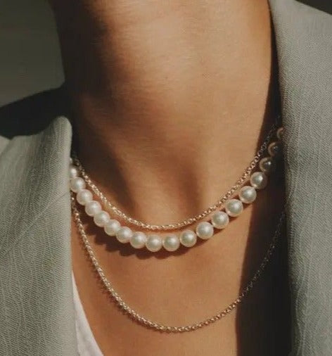 Collar Big Pearls Handmade