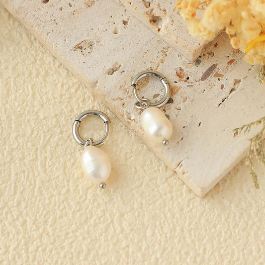 Argollas one pearl Plateadas